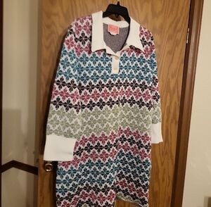 Kate Spade Floral Patterned Sweater with White Collar